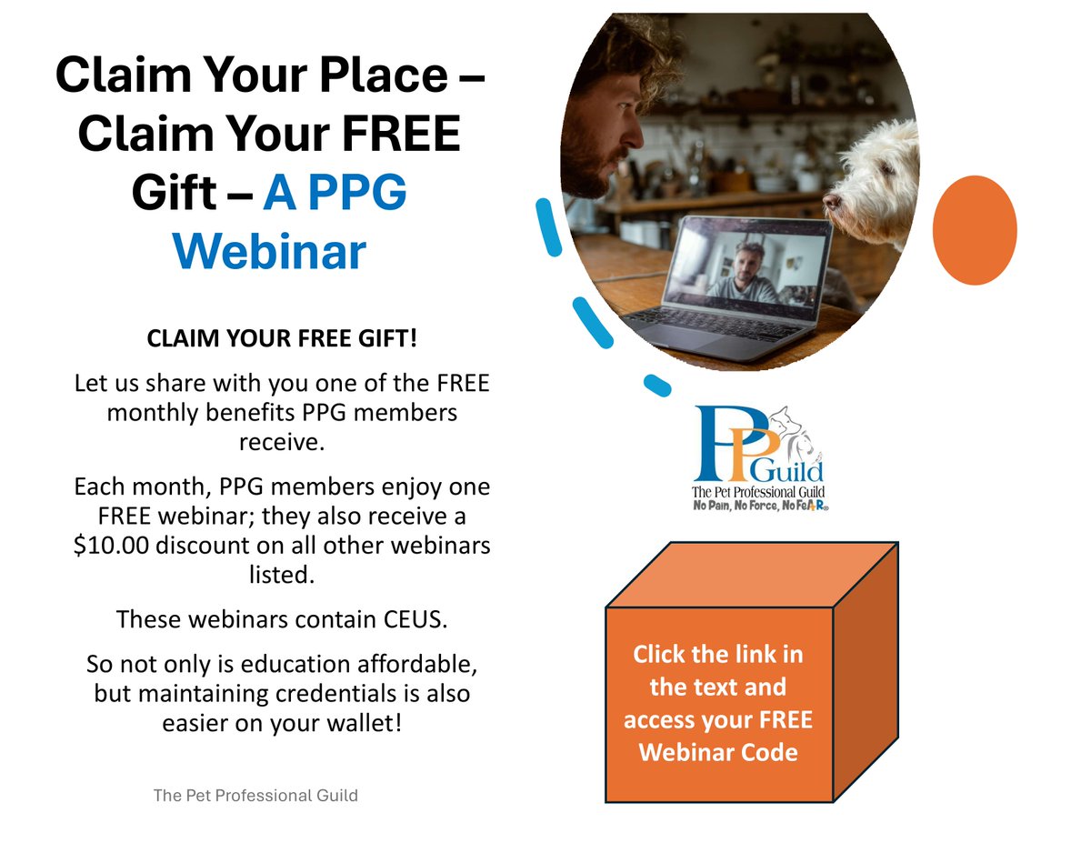 pamshultzdvm's tweet photo. New BARKS Blog - Stop Carrying the Torch Alone: Why the @PetGuild Is the Home Force-Free Professionals Deserve
🎁Access a FREE PPG webinar! 🎁To read the blog with the link to grab your FREE webinar code, click here:
https://t.co/gzPazSRqnn
#ForceFree #AnimalBehavior #DoNoHarm https://t.co/CoZOngjdHg
