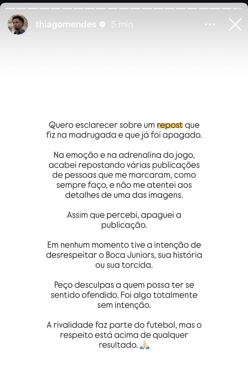 Sexto_Plano's tweet photo. @crfleandropires Ele se posicionou sobre, foi um equívoco. 
Mas encheram de comentários racistas no post do cara, argentino é tudo filha da puta. https://t.co/Bjt3XwutaY