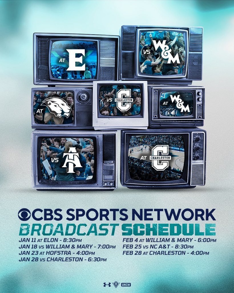 uncwmenshoops's tweet photo. must-see TV 📺🍿

The Seahawks have a league-high seven CAA games on CBS Sports Network this season!

#BleedTeal | #43 https://t.co/TkmwWlsbob