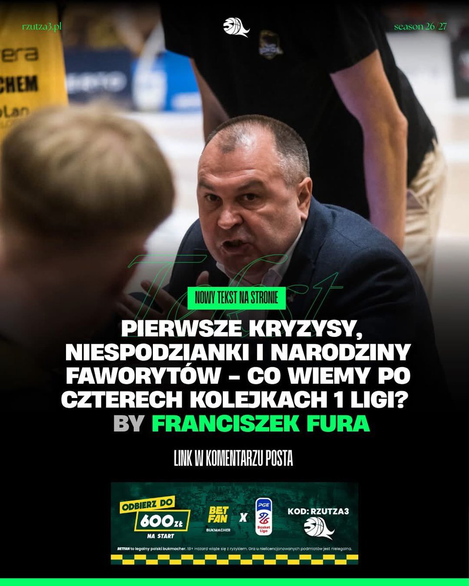 RzutZa3's tweet photo. 🏀 4️⃣ KOLEJKI ZA NAMI! CO DZIEJE SIĘ W 1. LIDZE?
🔥 Niepokonani liderzy i pierwsze rozczarowania! Za nami 4️⃣ kolejki 1. Ligi Koszykówki. 📊 @franixbaseline przygotował szczegółową analizę wszystkich 16 zespołów, ich formy i perspektyw na kolejne tygodnie.
Link w kom⬇️
#1lkosz https://t.co/dxWYPdS1hj