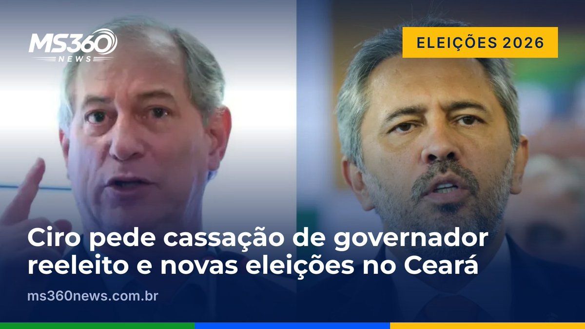 MS360News's tweet photo. Ciro Gomes pede a cassação da chapa de Elmano de Freitas e novas eleições no Ceará, questionando 776 inserções de propaganda autorizadas pelo STF.

#Ceará #eleições

Foto: Reprodução https://t.co/peD6NTEtyG