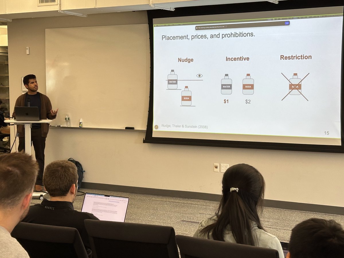 NYUDataScience's tweet photo. AI agents don’t just adapt to the world; the world can adapt to them.

At a TaD Seminar, University of Chicago Booth Assistant Professor of Applied AI Kawin Ethayarajh (@ethayarajh) discussed “mecha-nudges”: subtle environmental changes that influence AI agents but not humans. https://t.co/dRw1mIgOv6