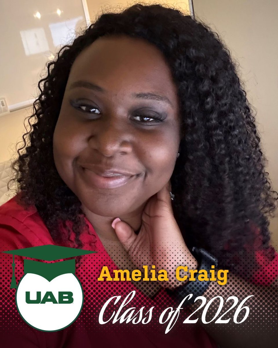 UABGradSchool's tweet photo. 💬 "I plan to use the knowledge and skills I've gained to advance my career in health informatics, contribute to innovative, data-driven healthcare solutions, improve patient outcomes, and continue growing as a leader in the field," - Amelia Craig, Class of 2026. 🐉 
.
.
.
#uab https://t.co/SbUI5NivEf