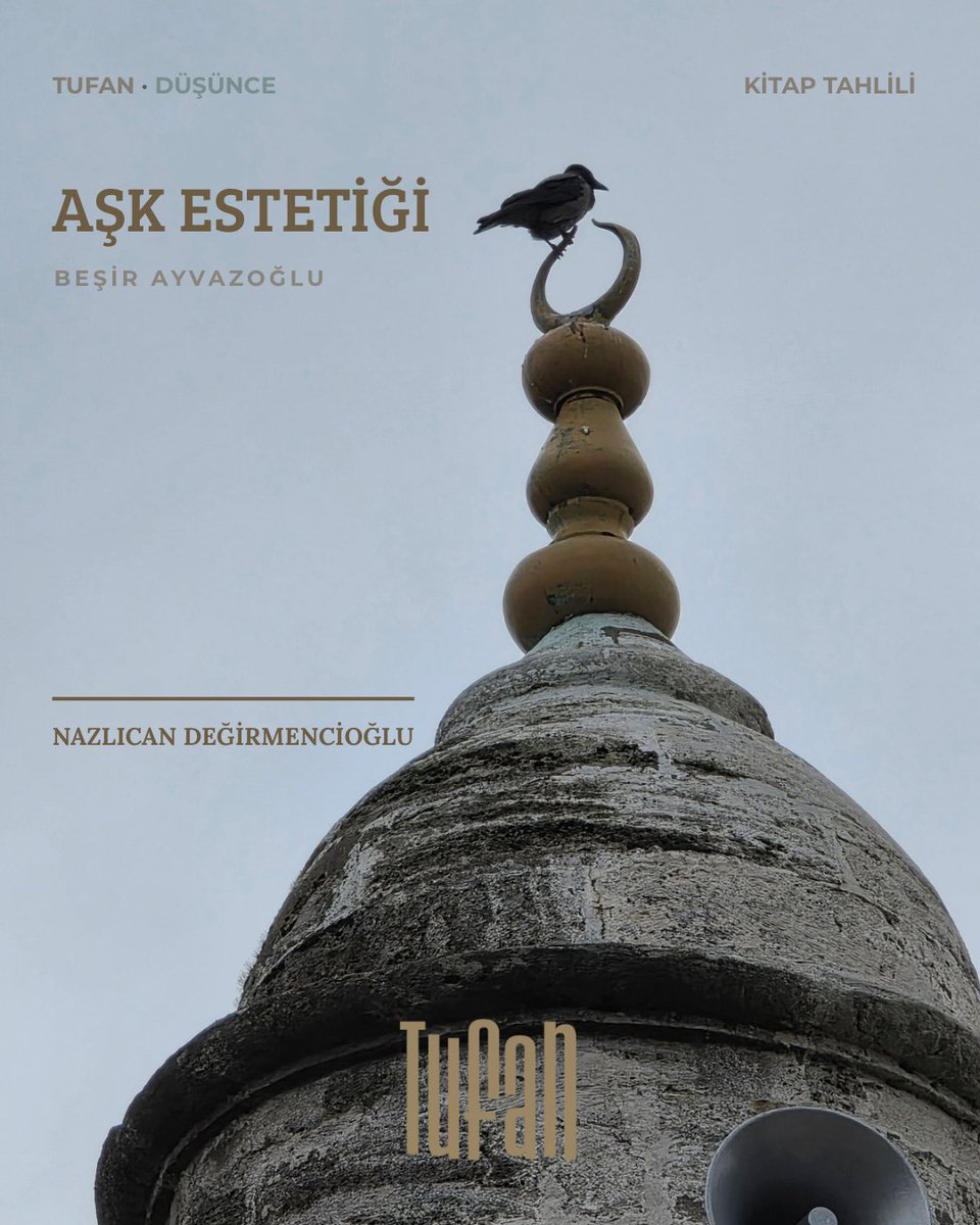 TufanDergisi's tweet photo. Beşir Ayvazoğlu’nun “Aşk Estetiği” üzerine Nazlıcan Değirmencioğlu’nun kaleme aldığı tahlil yazısından bir kesit:
"Başlangıcı ve sonu belli olmayan, sürekli tekrar eden yapılarıyla zamanın ve mekânın ötesindeki sonsuz nizamı sembolize eder."

Fotoğraf: Nazlıcan Değirmencioğlu https://t.co/HuC7B5n8PT