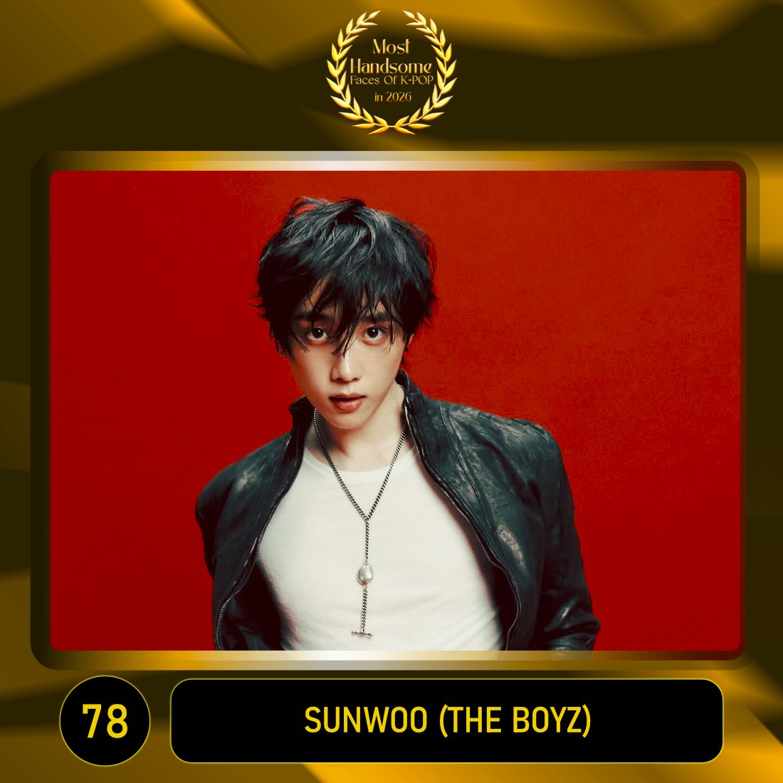 TOP100KPOP's tweet photo. TOP 100 – Most Handsome Faces Of K-POP in 2026

#78 SUNWOO (THE BOYZ)

Congratulations! 🎉 https://t.co/29AsoL4NMu