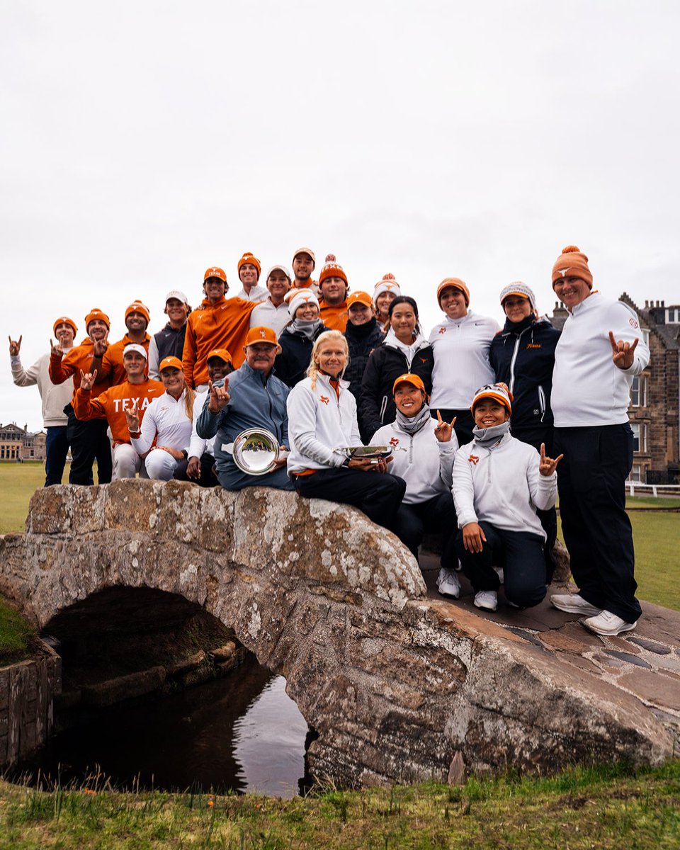 TexasLonghorns's tweet photo. took over the old course 🤘

#HookEm https://t.co/293VKkMA0P