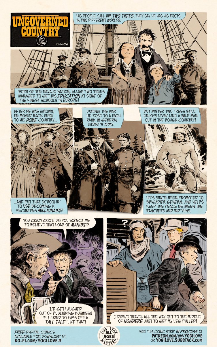 yogilove's tweet photo. Ungoverned Country: Episode 15 - The Story of Elijah Two Trees
#WesternComic #indiecomics https://t.co/2fOZvr9xx6