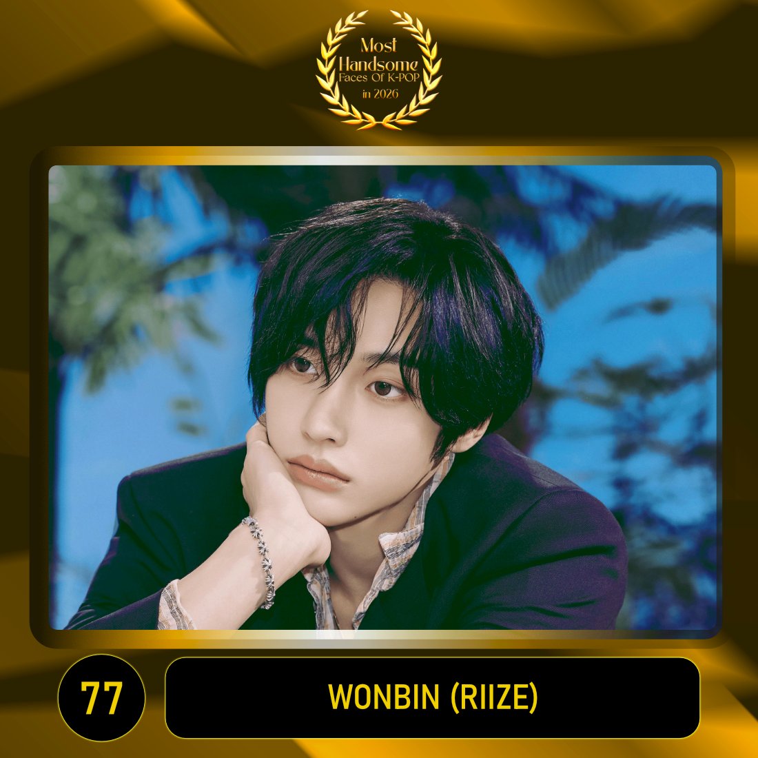 TOP100KPOP's tweet photo. TOP 100 – Most Handsome Faces Of K-POP in 2026

#77 WONBIN (RIIZE)

Congratulations! 🎉 https://t.co/A5g1ZGgQgM