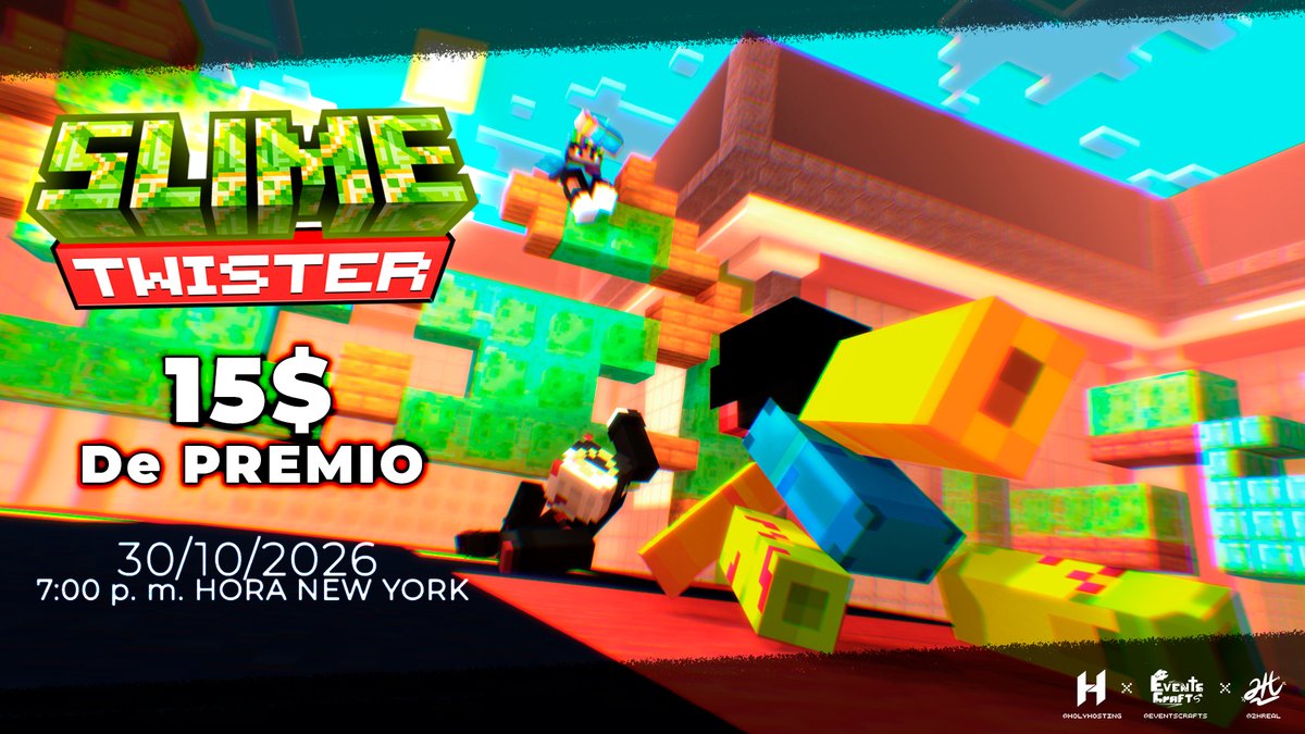 EventsCrafts's tweet photo. SLIME TWSTER🔄
w/ @idogmy &amp; @HolyHosting

Premio: 15$💰
Fecha: 30/10/26🗓️
Hora: 7:00PM (Hora New York)

FORMULARIO PARA PARTICIPAR❗️
EN LOS COMENTARIOS❗️

RT🔁 &amp; FAV❤️? https://t.co/GAm6EfQVS7