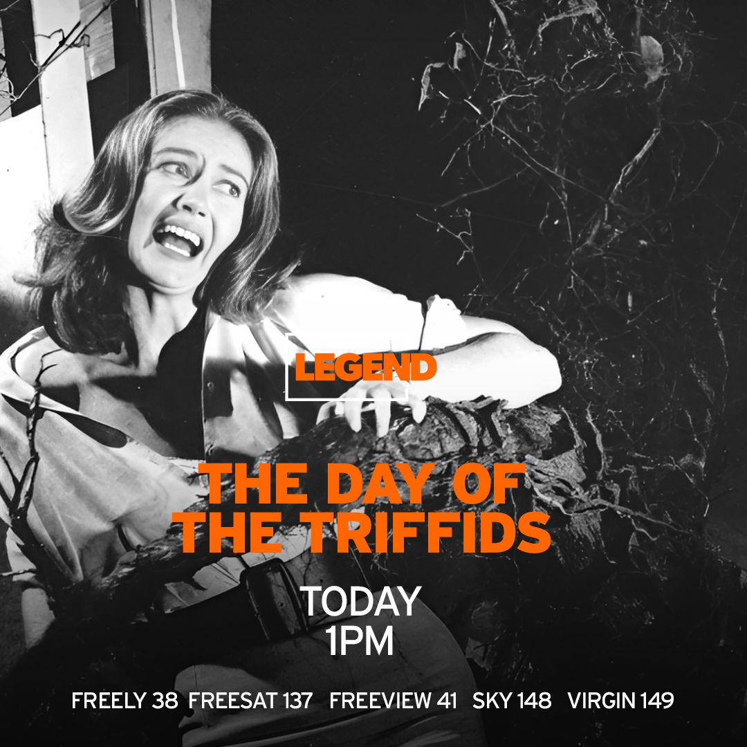 Legend__Channel's tweet photo. Beware these plants... they grow... know... walk... talk... stalk... and kill!
The sci-fi classic The Day of the Triffids today at 1pm on LEGEND.
@FreeviewTV 41, @freesat_tv 137, @skytv 148, @virginmedia 149, @Freely_tv 38
#SciFimovies #JohnWyndham https://t.co/DrBOmtN47F