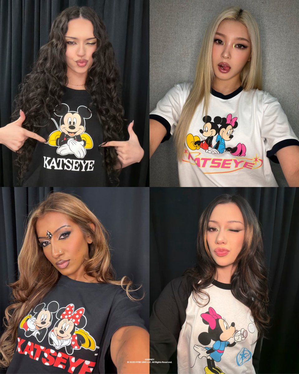 complex_shop's tweet photo. KATSEYE x DISNEY.
The ultimate crossover 🎀
@katseyeworld x @disney, featuring @mickeymouse &amp; @minniemouse.
Coming exclusively to @complexshop October 15.

https://t.co/D0ztvv7xmz https://t.co/3bWOLjCA0P