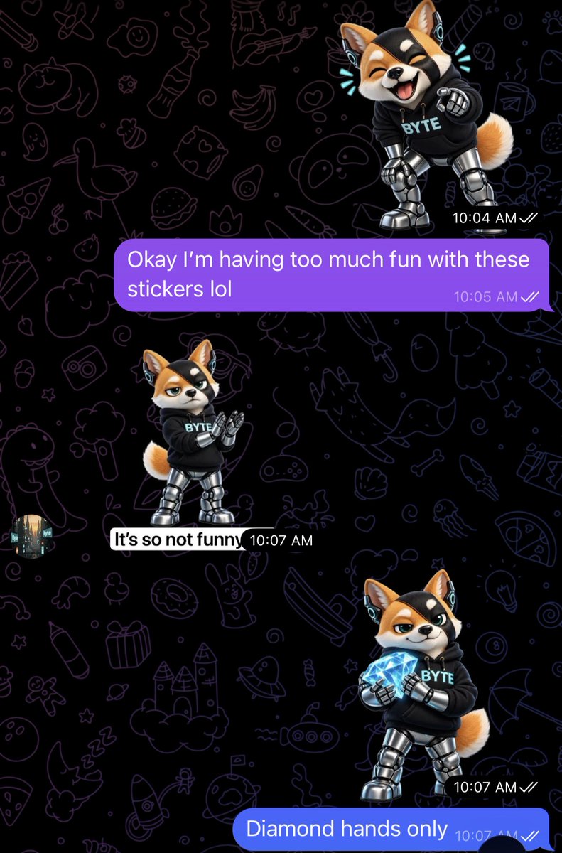 ByteDogToken's tweet photo. Join the $BYTE Telegram and drop your favorite Byte sticker! 🐶🔥

The community is building a whole collection of reactions, memes, and legendary Byte moments.

Let’s see which sticker becomes the community favorite. 👀

🐾 https://t.co/6PRLh2uuVL https://t.co/keD7TYo5BL