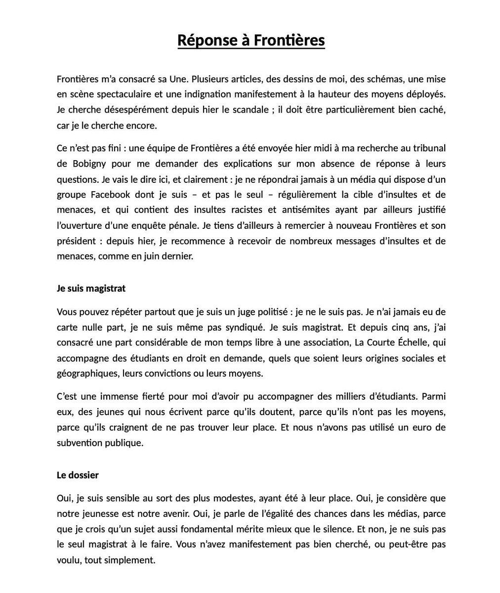 Youss_Badr's tweet photo. Frontières m’a consacré sa Une.
Voici ma réponse 👇 https://t.co/GotQCaMgL2