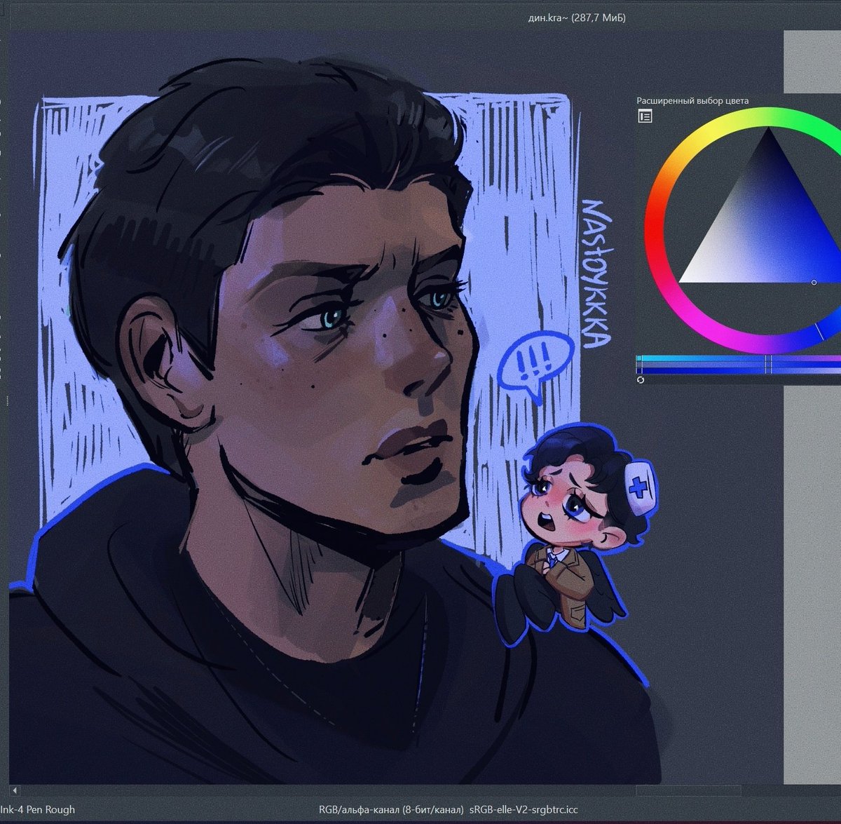 Nastoykkka's tweet photo. Let's face it, we all don't get enough of Dean in a hoodie 💔💔
#supernatural #Dean #Castiel #art #digital #digitalartㅤ #fanart  #fan #ao3 #fanfic #destiel #portret #spn #artist https://t.co/8M8xxgpu92