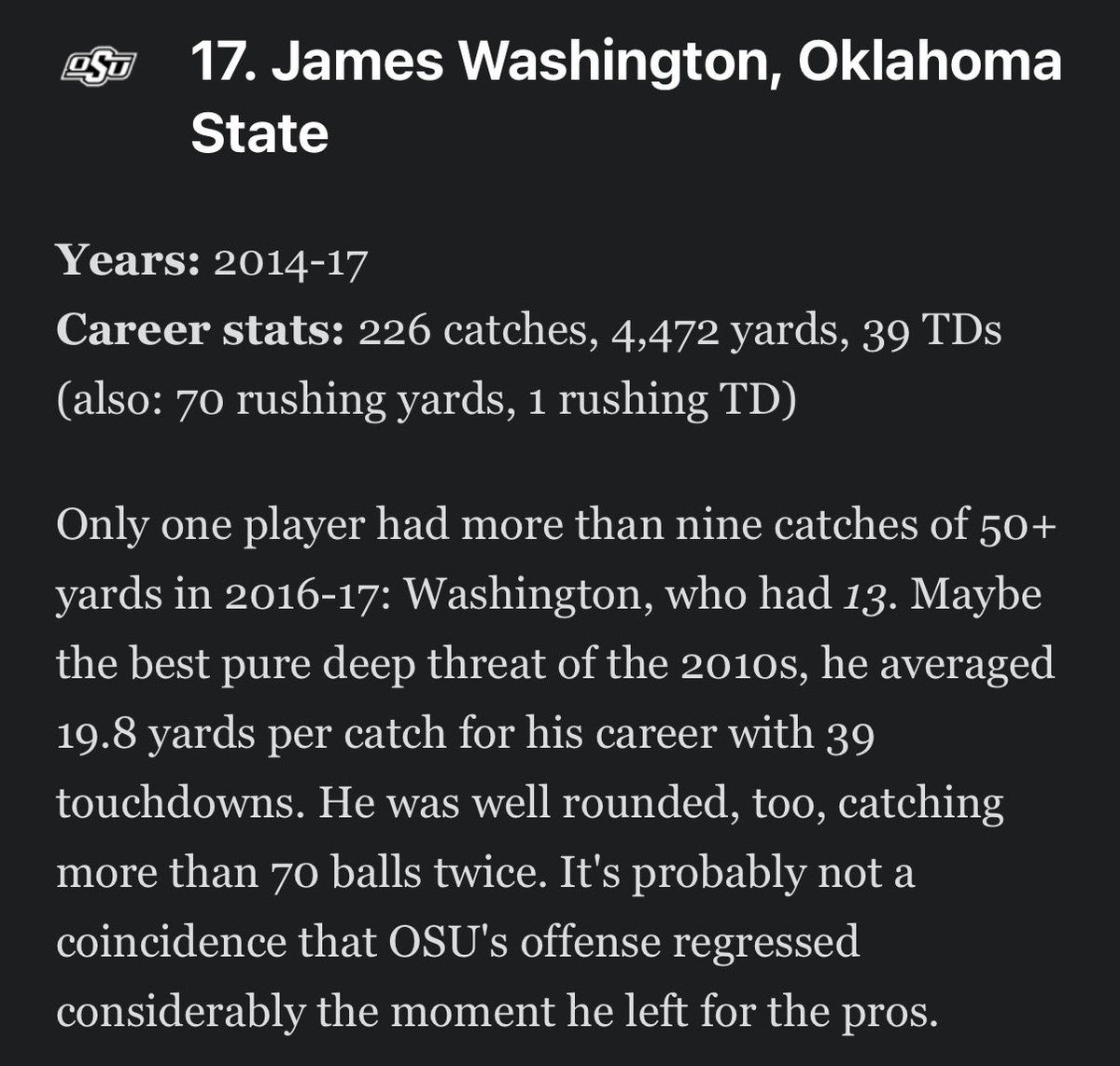 DonChed54's tweet photo. ESPN ranked the Top 60 CFB WRs in the last 50 years.

Some notables w/ Pittsburgh ties: https://t.co/WDh6kSihJ4
