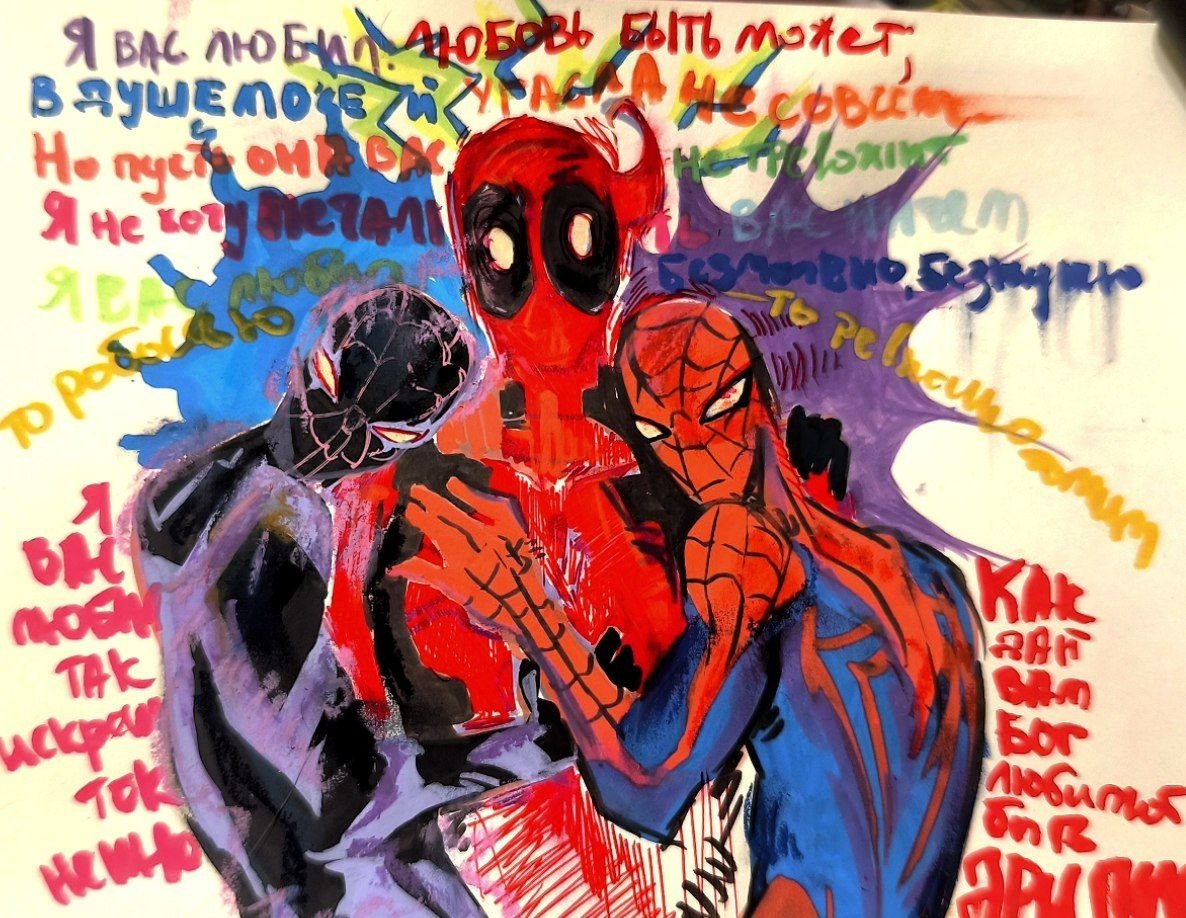 Redvirzer's tweet photo. #spideypool https://t.co/saxdHSQwU6