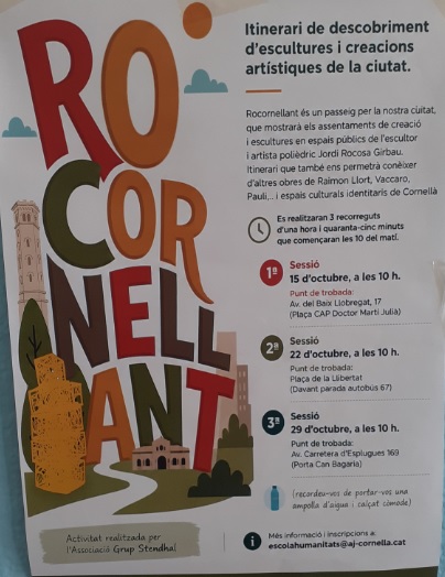 CfaCornella's tweet photo. L'Escola d'#Humanitats de #Cornellà organitza un conjunt d'itineraris per conèixer de prop diversos espais culturals i identitaris de la nostra ciutat.😊 Demà és la primera passejada!! Consulteu més detalls al cartell de #Rocornellant, del qual en fem difusió al @CfaCornella! 💪 https://t.co/QuXJ9ru9D6