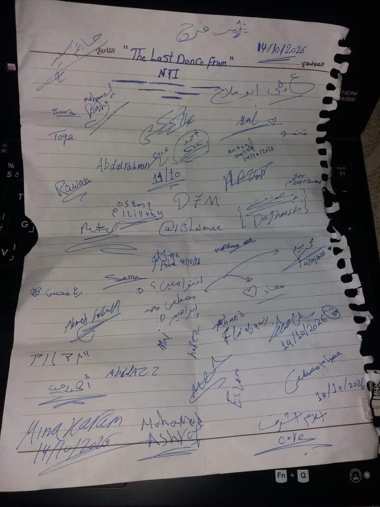 CSEm0m0's tweet photo. اخر يوم في المنحه كان انهارده🥺
بجد من احسن التجارب والحمدلله اتعلمت كتير 
ممتن لكل صحابي والانستراكتورز والمكان 
وبتمني من ربنا انه يكرمنا كلنا ويوفقنا باذن الله 
ويوفق كل حد مجتهد وبيسعي وان كلنا نحقق احلامنا باذن الله 
❤️❤️❤️ https://t.co/vF9MBooEQa