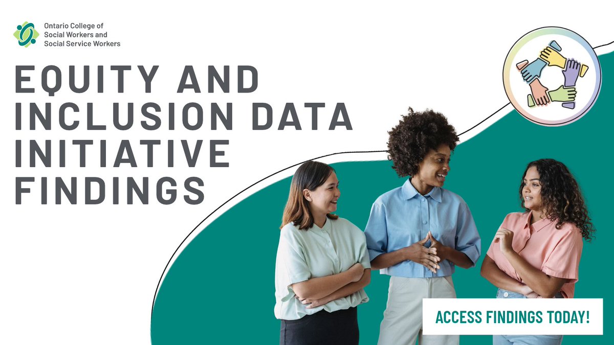 OCSWSSW's tweet photo. 📊 Three years in, we’re excited to share the results of the College’s third Equity and Inclusion Data Initiative.

With 68% of registrants participating, these findings provide insight into the diversity of Ontario’s SWs and SSWs.

Explore more 🔎: https://t.co/6cR61hzm4R https://t.co/u8sgZR0EQV