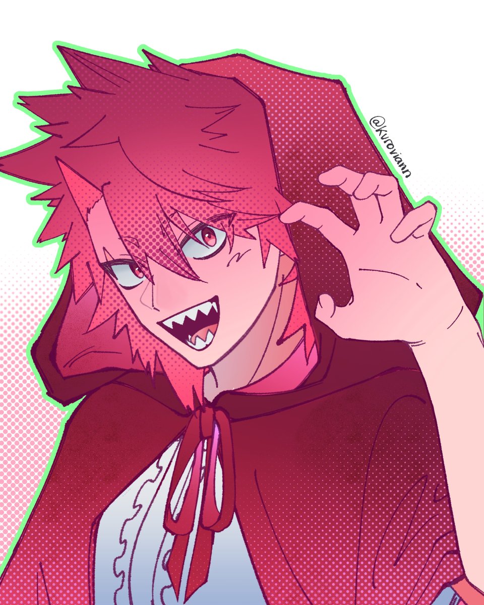 kuroviann's tweet photo. day 4 : fairytales 

an excuse to draw red riot hood..

#KiriDressUpWeek https://t.co/60YiorsglJ