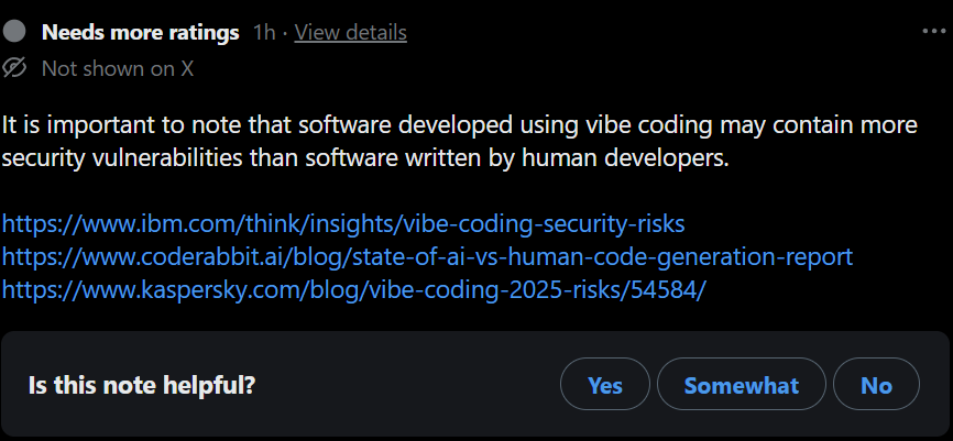 cfryant's tweet photo. Community notes is infested with tech vegans.

This needs to be fixed. https://t.co/iI2sZHCpXb