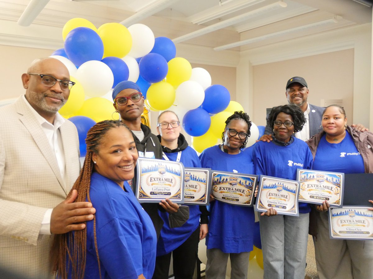philly311's tweet photo. Last week, 311 had the pleasure of being honored for customer service week! Celebrating all staff for great skills and going "The Extra Mile" #Theextramile #customerserviceweek2026 ππ https://t.co/1Py135MKgp