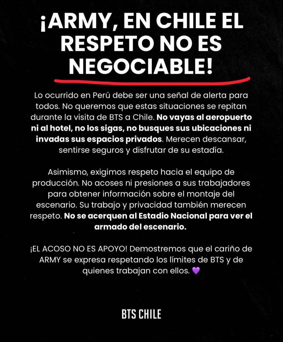 kookteamojoder's tweet photo. “el respeto no es negociable” Pero si lo es cuando se trata de perú? @BTS_Chile https://t.co/u3bqiFC95v