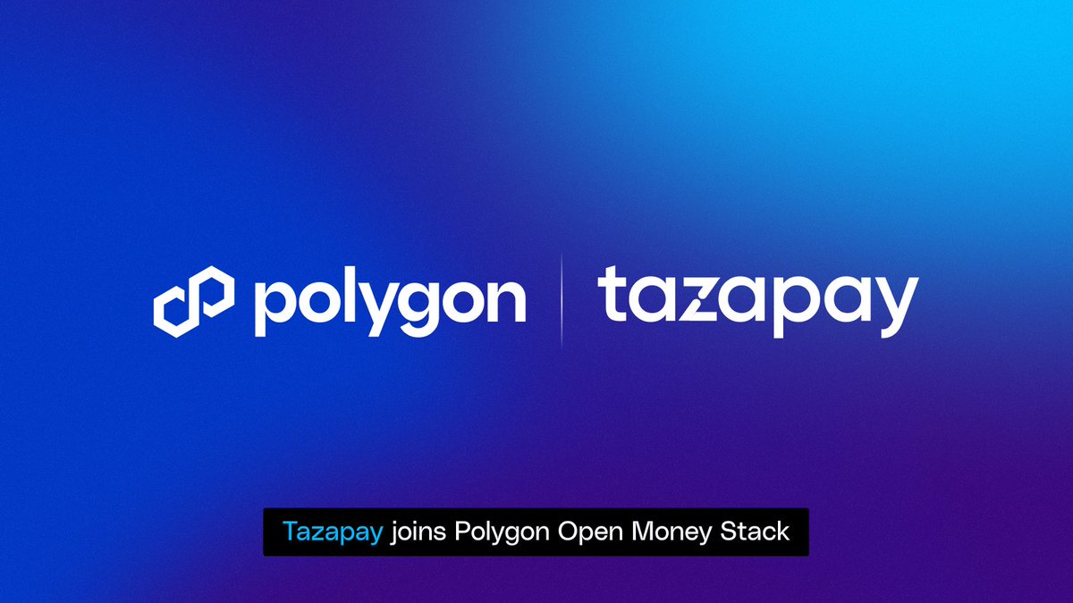 0xPolygon's tweet photo. Tazapay already helps 1,000+ enterprises and fintechs collect and pay out across 30+ countries.

Now @tazapay is bringing Polygon Open Money Stack on/off-ramps and wallets into the flow, alongside the local and SWIFT rails its customers already rely on. https://t.co/8vlRSZflLH