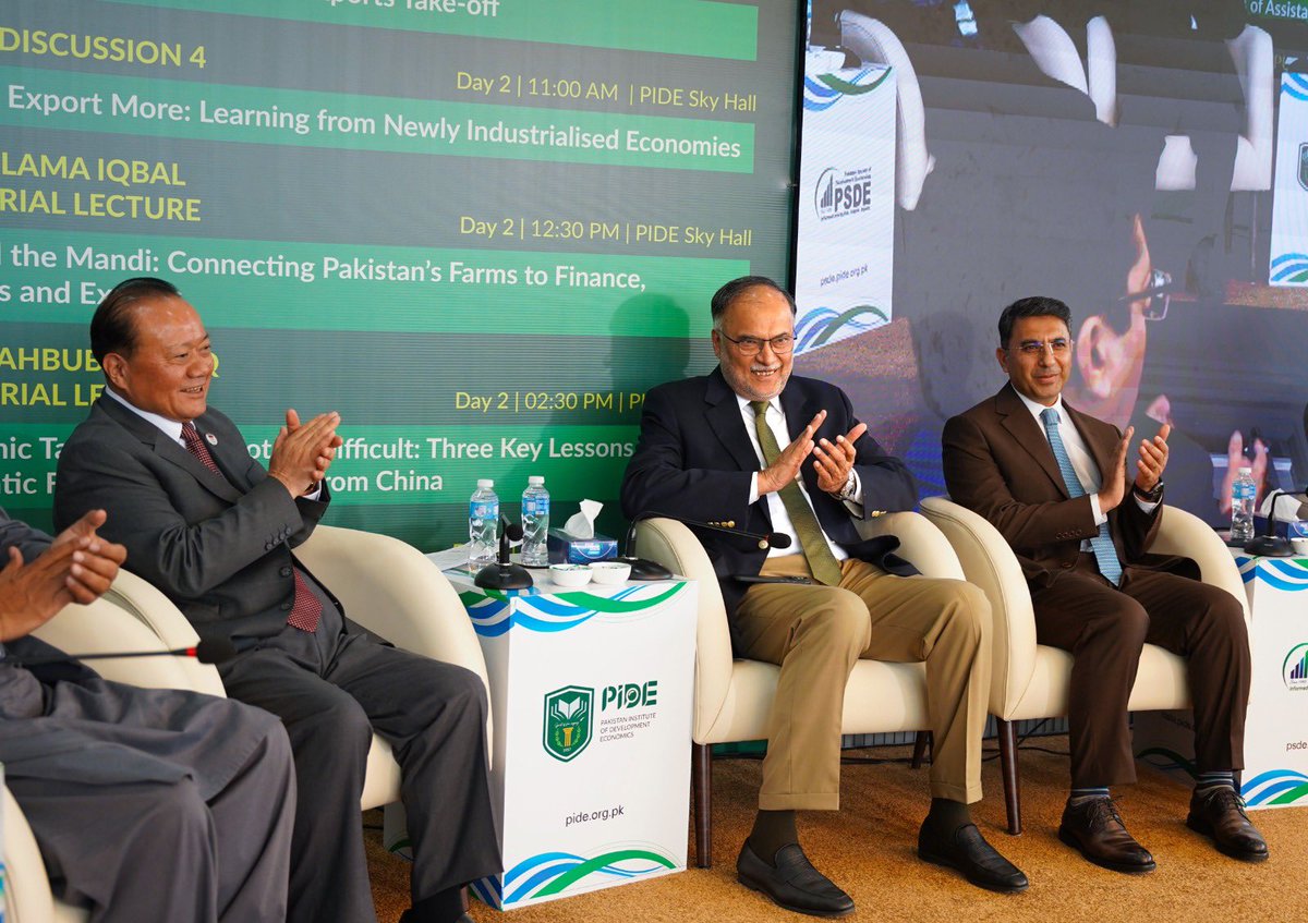 betterpakistan's tweet photo. Pakistan’s economic sovereignty begins with earning our way in the world. 🇵🇰
At the 39th PSDE Conference at PIDE, I set out the central challenge of Mission $100 Billion Exports: turning Pakistan’s talent and resources into products and services the world wants to buy.
Under URAAN Pakistan, we are advancing an export vision across eight domains: agriculture, manufacturing, services, IT, minerals, skilled manpower, the blue economy and creative industries.
The pathway is clear: build competitive clusters, strengthen complete value chains and connect Pakistani enterprises to global supply chains. Bring producers, suppliers, universities, skills, finance and logistics together around the needs of global buyers.
With policy continuity and measurable delivery, we can translate this ambition into investment, better jobs and higher incomes.
Build the cluster. Strengthen the value chain. Connect Pakistan to the world.
#URAANPakistan #Mission100Billion #ExportLedGrowth #PIDE
