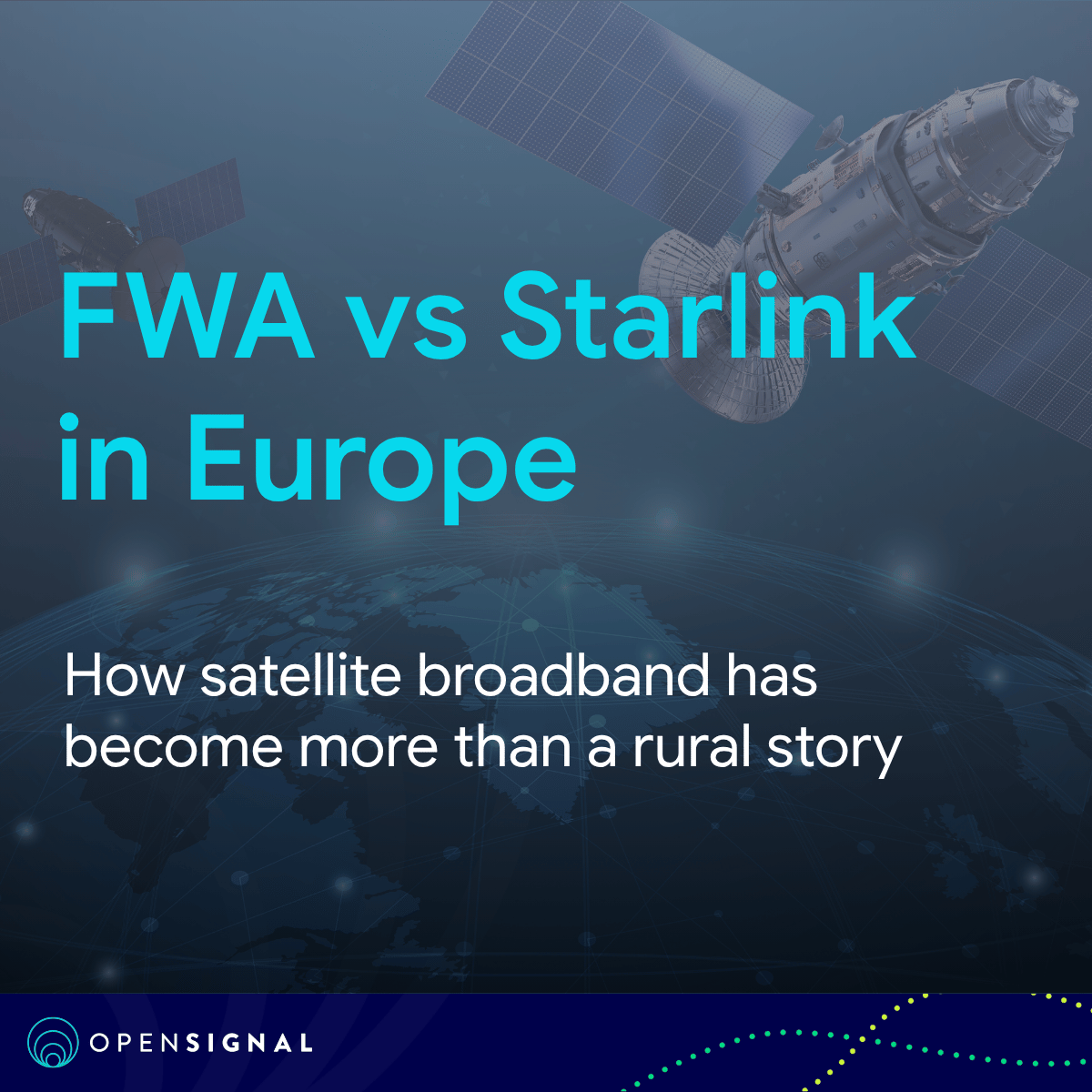 opensignal's tweet photo. Having exceeded 12 million customers as of June 2026, @Starlink is now winning subscribers from other networks.

We compared 41 Fixed Wireless Access (FWA) providers with Starlink across 14 European markets, in urban and rural areas. Across two key metrics, they tell very different stories:
- For Download Speed, Starlink wins every rural comparison, averaging 82Mbps, more than twice the rural FWA average. Also, in half the markets we tested, it matches or beats urban FWA
- But FWA stays ahead for Consistent Quality, which tests whether speed, latency, jitter and packet loss are all good enough for video calls, HD streaming and gaming.
- FWA passed 71% of tests in urban areas and 66% in rural areas, whereas Starlink passed 62%

In the race between FWA and Starlink, whether a connection holds up in daily use matters most; this gap is where the winner will be decided. Check out our full article: https://t.co/lDruYxJi3V

#Starlink #BroadbandExperience #SatelliteBroadband