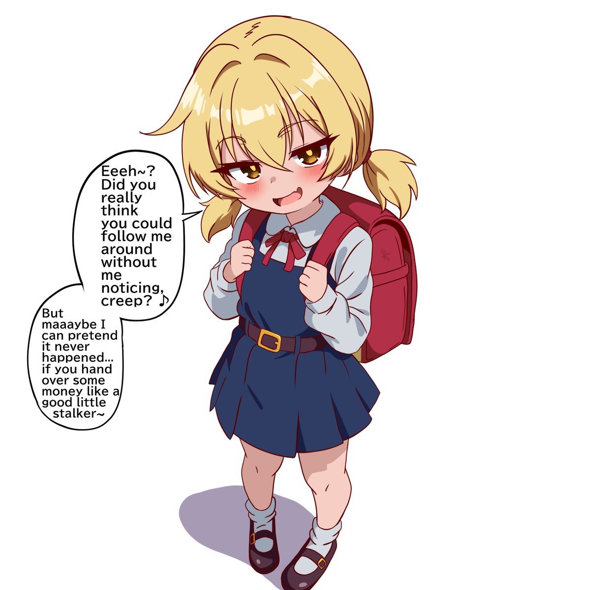 Hanakaji_12's tweet photo. Kurumi School (REUPLOAD DRAWING)

Chasing people isn't right, Oji-san. https://t.co/DUbkvzfE0I