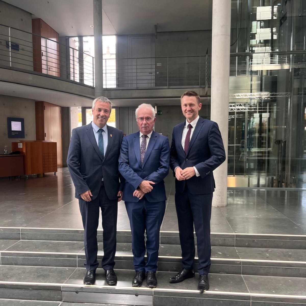 GlobalFund's tweet photo. On the sidelines of #WHS2026, @PeterASands had the opportunity to share @GlobalFund results achieved with Germany’s support in the fight against HIV, TB & malaria, strengthening health systems and advancing global health security with development leaders Johann Saathoff of @BMZ_Bund and parliamentary committee chair Wolfgang Stefinger.
 
Thank you, Germany, for your steadfast partnership in building a #HealthierFuture for all.