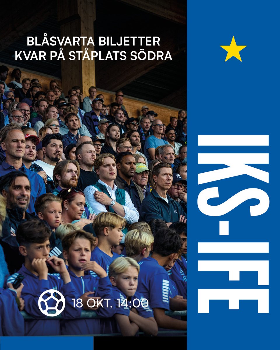 siriusfotboll's tweet photo. Fyra dagar kvar till match och nu återstår endast 200 blåsvarta biljetter på Ståplats Södra! 

🎫 Till biljettsidan: https://t.co/oSVaM7A62Z

ℹ️ Har du säsongskort men inte möjlighet att gå på matchen? Dela vidare din stol eller frisläpp din biljett: https://t.co/Jd3dj7ff1C https://t.co/hhtJfM8cxp