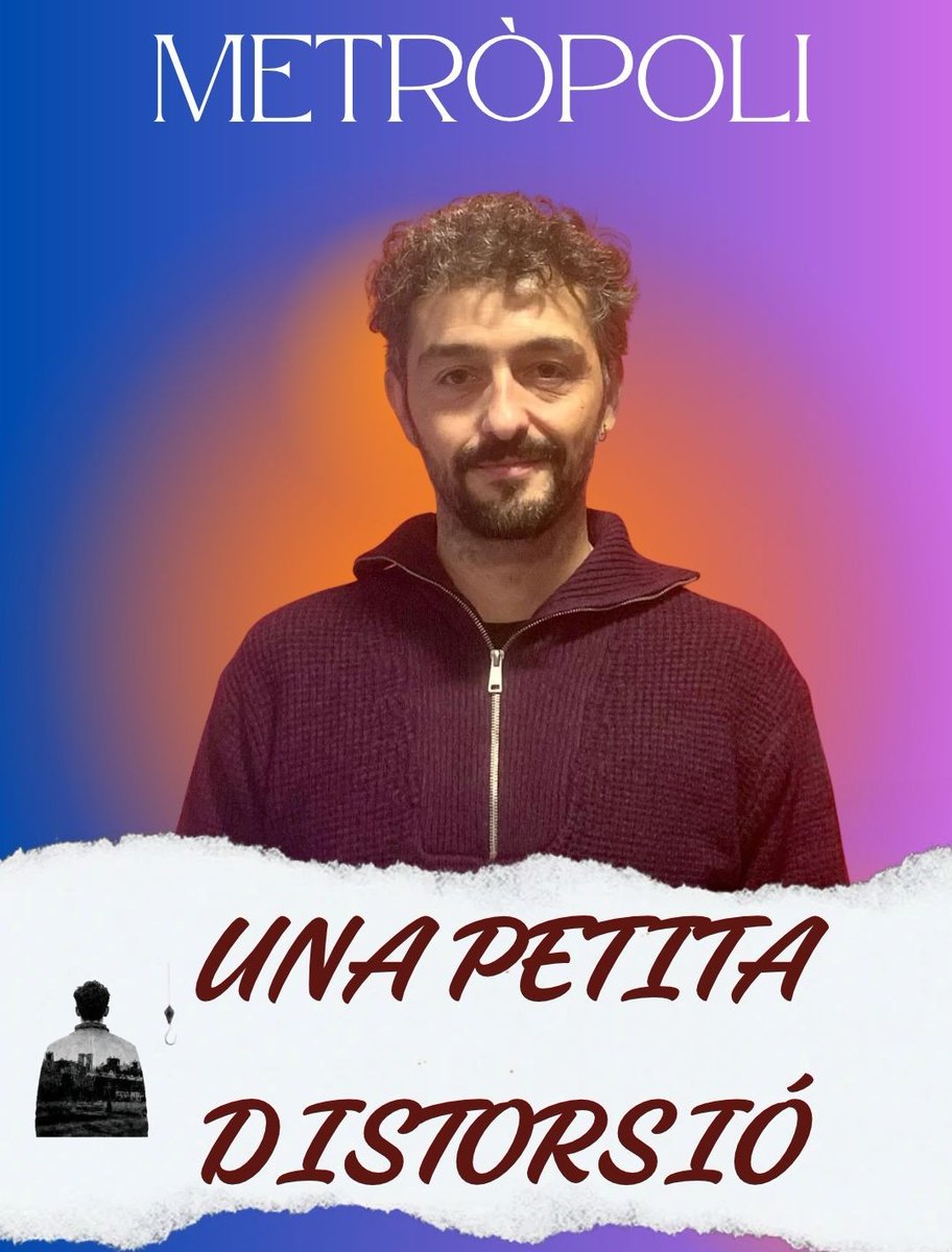 MetropoliRadio4's tweet photo. 🎭'𝑼𝒏𝒂 𝒑𝒆𝒕𝒊𝒕𝒂 𝒅𝒊𝒔𝒕𝒐𝒓𝒔𝒊ó' el monòleg que planteja la història d'un jove triomfador, a la cúspide del món, que acaba sent víctima de la seva pròpia visió narcisista de la realitat @daualsecarts❗️
 
🎧#𝔼ℕ𝕋ℝ𝔼𝕍𝕀𝕊𝕋𝔸 #SergiTorrecilla
 🔗https://t.co/BIFwyX8mKC https://t.co/LqlHJ6vNHF
