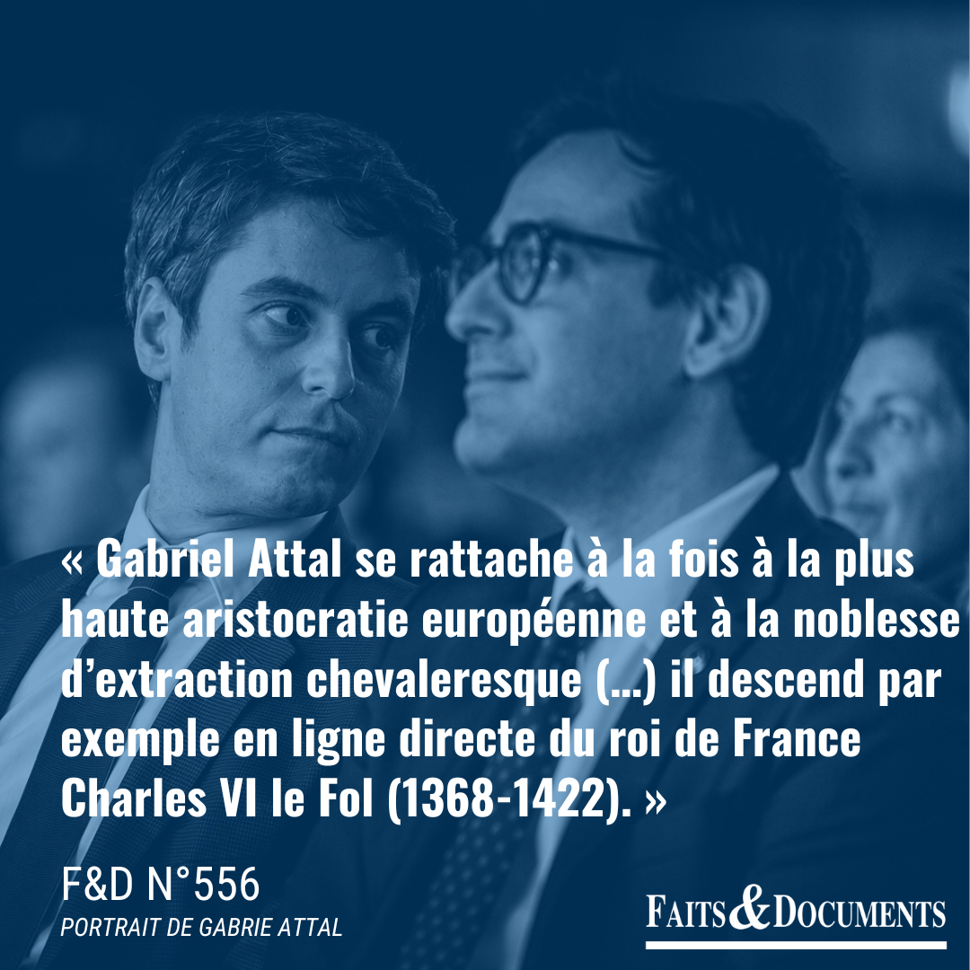 faitsetdocs's tweet photo. 🔍 Qui est vraiment Gabriel Attal ?

Ascendance familiale, débuts au PS, réseaux strauss-kahniens, alliance avec Stéphane Séjourné et appui de Brigitte Macron : découvrez les coulisses et la trajectoire politique de l'ancien Premier ministre à l'horizon 2027 dans le 📰 F&D n°556, disponible sur ⬇️
https://t.co/KNm2Pu52tL

 #Presidentielles2027 #Attal #Candidat #Macronie
