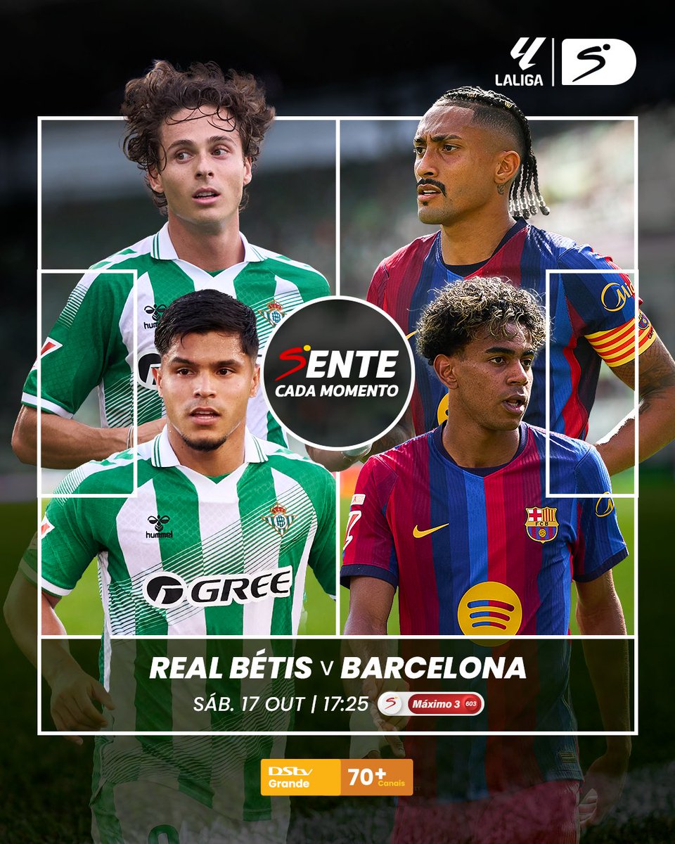 DStv_Angola's tweet photo. Sugestões de jogos na LaLiga para este fim-de-semana?
Sim, temos. Prepara-te para um sábado de grandes emoções com dois duelos a não perder.
Espanyol vs Atlético Madrid, às 12h55, no SSM3(p.603);
Real Bétis vs Barcelona, às 17h25, no SSM3(p.603).
#DStv #DStvAngola https://t.co/6HSO8UrDog