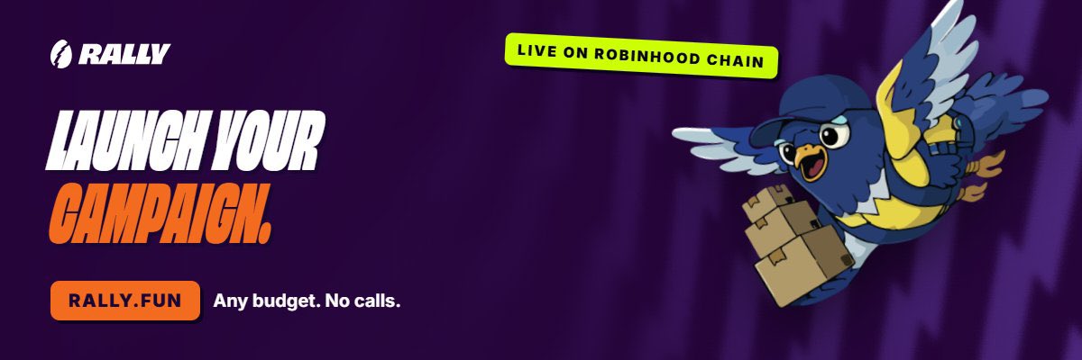 follobackinstan's tweet photo. The ultimate crypto distribution solution from @RallyOnChain: Permissionless Campaigns.
Just Write → Fund → Escrow → Go Live in 5 minutes. No gatekeepers, fully transparent, and now live on Robinhood Chain. https://t.co/JbKmTeTkN2
