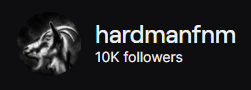 hardmanfn's tweet photo. Hit 10,000 on Twitch, thank you!

Partner soon?👀 https://t.co/Y6p5P0nMLb