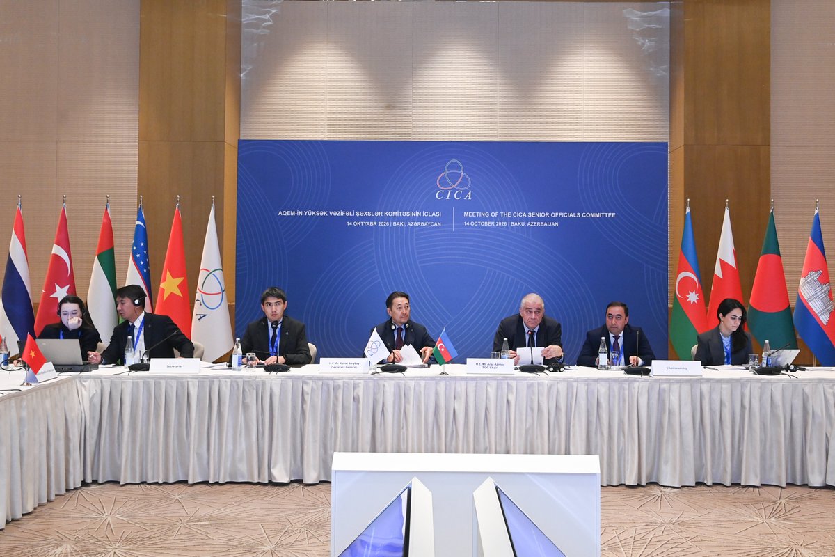 AzerbaijanMFA's tweet photo. Asiyada Qarşılıqlı Fəaliyyət və Etimad Tədbirləri üzrə Müşavirənin (AQEM) Yüksək Vəzifəli Şəxslər Komitəsinin Bakıda keçirilən iclasına dair mətbuat məlumatı

⬇️⬇️⬇️

https://t.co/MTQrpzf8S2 https://t.co/s2IXVmb8CY