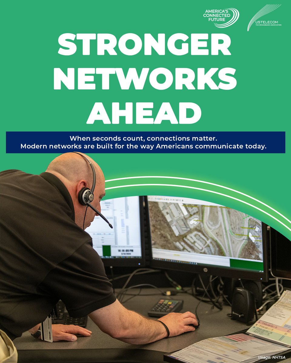 USTelecom's tweet photo. Consumers say <5% of residential users rely on 100-year-old copper landlines. Upgrading to modern networks brings enhanced 911, better location accuracy,  and real-time disaster alerts.
🔗 Learn more: https://t.co/OX1AADwJYn https://t.co/VDrNvKkbRy