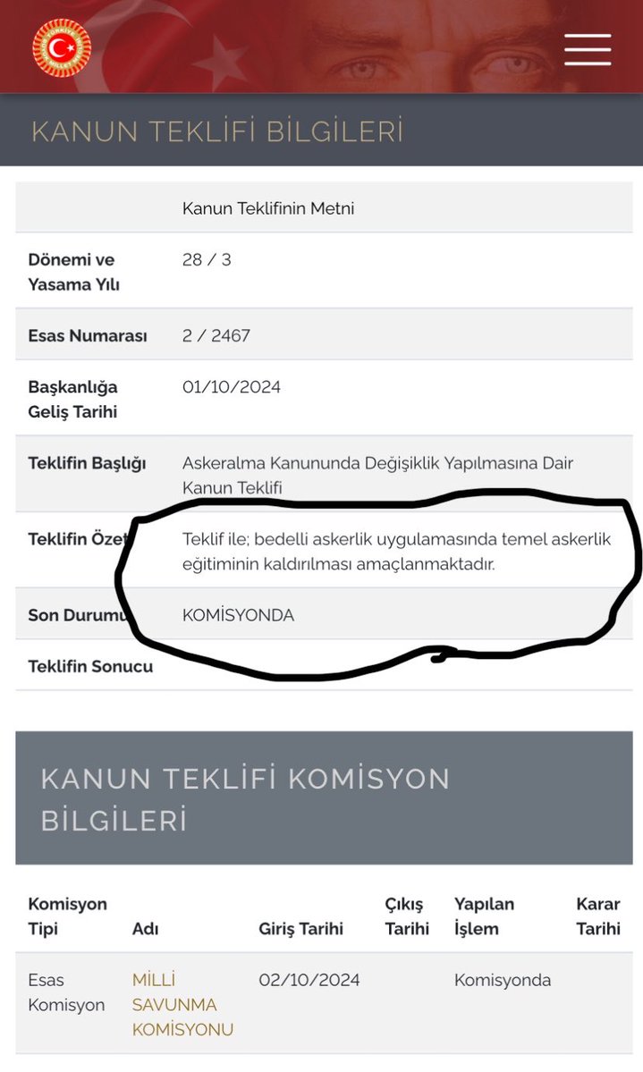 kayraof1's tweet photo. 🔴#SONDAKİKA

Bedelli askerlikte 28 gün eğitimin kaldırılması için verilen teklif komisyonda bekliyor

582.037 kişi asker kaçağı (Kasım 2023)

623.821 kişi asker kaçağı (Mart 2026)

2 buçuk yılda artış 41.784 kişi 📈

Hedef asker kaçağı sayısının azaltılması

- @Akparti https://t.co/1FrDJXEWtq