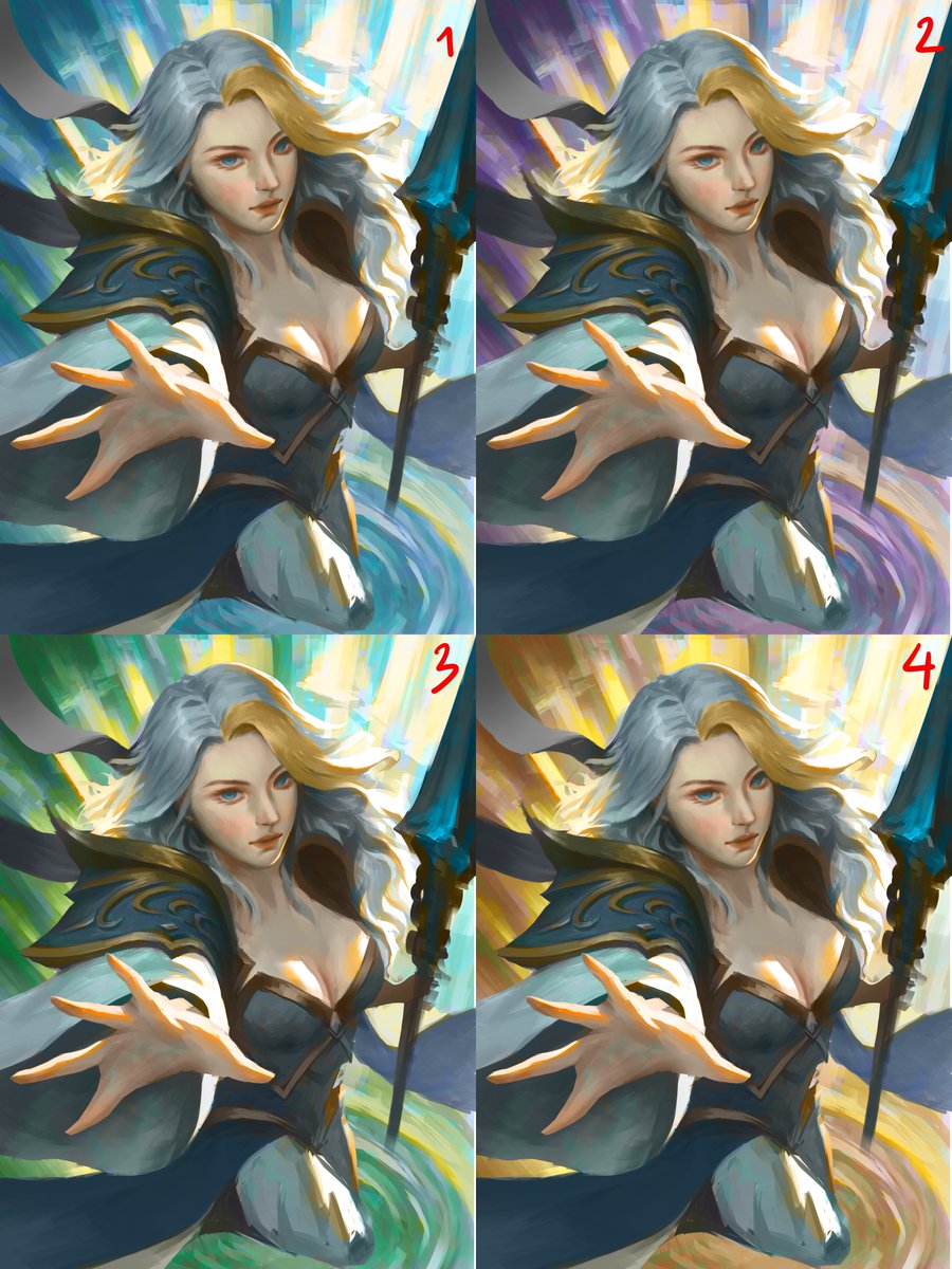 chunlee269's tweet photo. Okay, now which color tone should I choose to continue rendering? 😐 #warcraft #fanart #oc #commission #worldofwarcraft #ffxiv #dnd #art #ArtistsOnTwitter #portfolio #Arthas #elves #elf #semi https://t.co/31LhkJvy3T