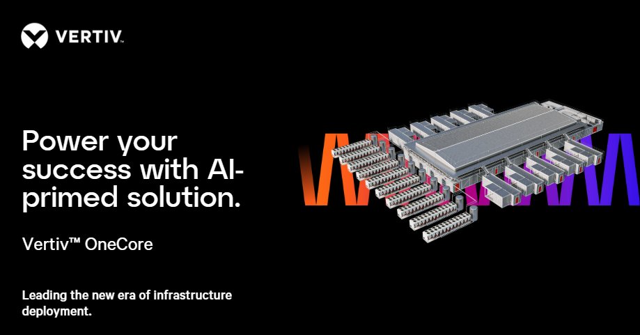 chrv15's tweet photo. AI-primed and built for scale. Vertiv™ OneCore supports colocation, white space, and turnkey data center deployments from 10MW to 250MW and beyond. 
Learn more: https://t.co/aY8YRYwoKl 
#AIInfrastructure #DataCenter #Modular #CriticalInfrastructure https://t.co/FivqiqMrQw