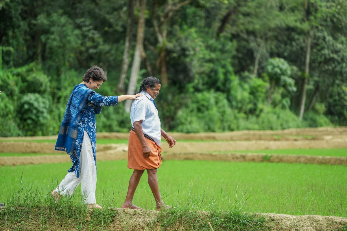 priyankagandhi's tweet photo. Cheruvayal Raman called me his daughter when I met him, and he touched my heart. 

From then on, I teased him and called him my Malayali Acchan. When we last spoke to each other a month back, he wanted me to go and meet him. I promised that I would, but I had to cut short my trip to Wayanad because of events in Delhi so I missed meeting him thinking that I would return soon. When I heard about his passing today my heart sank. 

My Malayali acchan was wise, dignified and bold in thought and action. He wanted more for his people, he refused to accept less. His mind could not tolerate discrimination and injustice. He showed me his awards and honours with sadness in his eyes - he said they would mean nothing to him until his people could live better lives. He was a genius in his knowledge of paddy and agriculture and he understood the great value of his own culture and tradition. He was proud of his heritage and lived it with every breath. 

I will miss my wise friend and keep his teachings in my heart for always. India has lost a noble son.