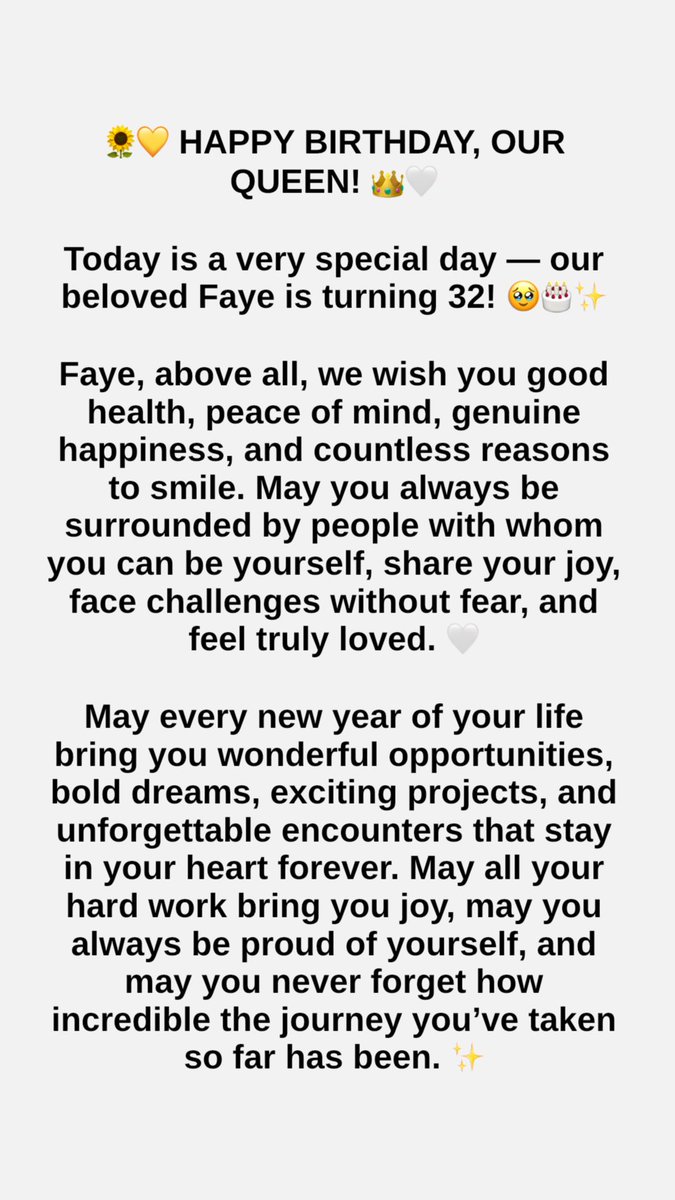faye_rusfan's tweet photo. A message from Famyemily Russia to Faye Peraya @malisorn00 🌻💛

HBD FAYE PERAYA
#HappyFayeDay
#FayePeraya #ฝ้ายพีรญา https://t.co/Tg1w4Jb582