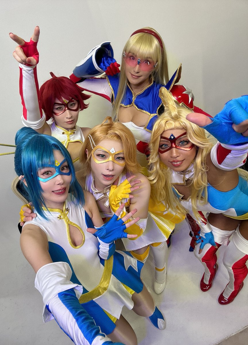 tasuku0127's tweet photo. 仮面アメリカチーム、怒涛の3変化!!!
マキ&仮面アメリカ@zebra_zx10r
キャミィ&仮面コメット@kishico
かりん&仮面ビクトリー@red_theresia
春麗&仮面テラ@kissy_696
さくら&仮面ラーメン@tasuku0127
#kamenamerica
#仮面アメリカ https://t.co/NDRmd14biI