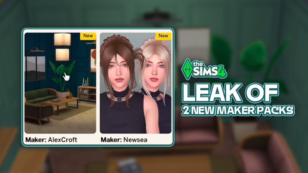 TheSimCommunity's tweet photo. Leak of Upcoming #TheSims4 Maker Packs: Alpha Hairstyle and Furniture Set 📦
>> https://t.co/MIP8pNgiPy https://t.co/JXCV5a606y