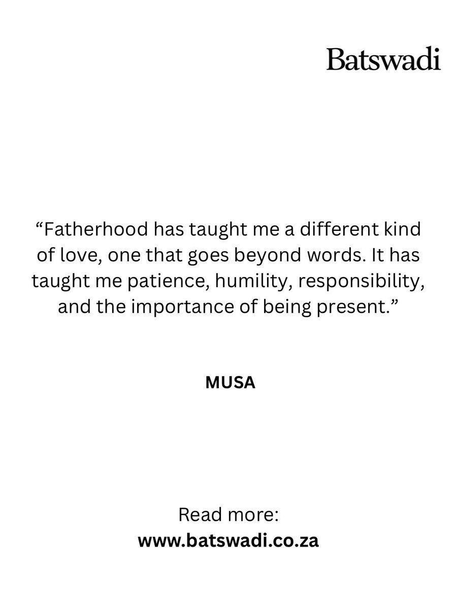 BatswadiMag's tweet photo. A new album. A new baby. A new chapter. 🤍

For @Musathevoice, UHAMBO represents a journey that extends far beyond music.

Now a father of three, the award-winning singer opens up to Batswadi Magazine about fatherhood, family, life on the farm, dyslexia, legacy and the kind of man he hopes his children will remember him to be.

In our heartfelt feature, Musa shares the lessons his children continue to teach him, the life he is building beyond the spotlight and the legacy he hopes to leave behind, both as an artist and as a father.

Tap the link below to read the feature.

🔗 https://t.co/pMf1UBoGU1