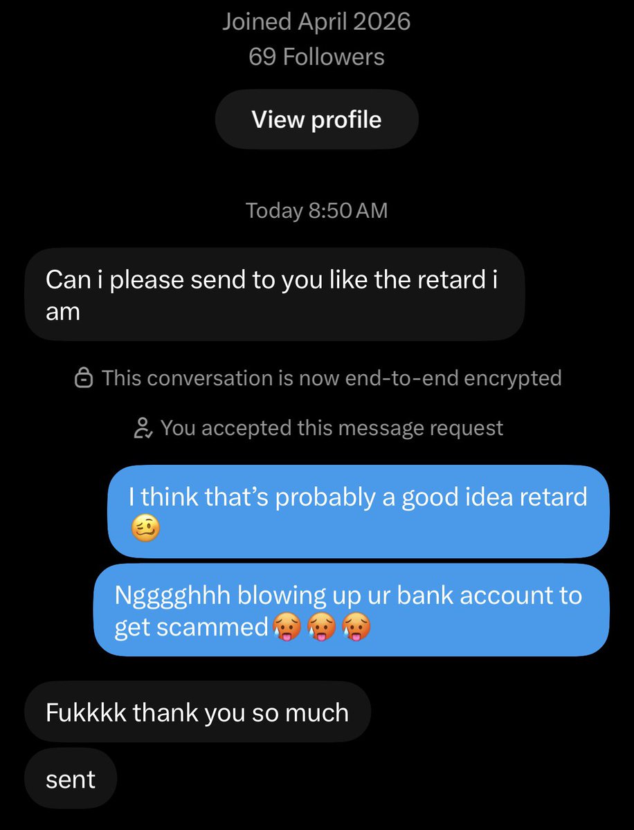 Losersimpp's tweet photo. Sometimes I get sad thinking about how much I’ve sent and how pathetic it is😭

Then I remember idiots like this exist that flush 175 in 2 minutes while being told it’s a scam🥴 like? Anyways thanks for funding my session later idiot https://t.co/5ccqOc2Bdb
