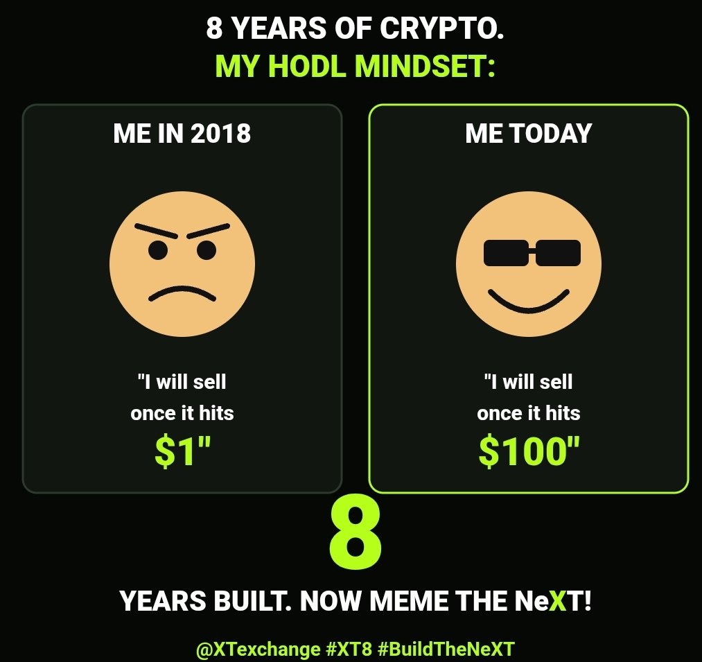amechan880's tweet photo. 2018: 'I'll sell at $1
2026: 'I'll sell at $100.' 😂
8 years of crypto, still HODLing. Time to MEME THE NeXT🚀

@XTexchange
 #XT8 #BuildTheNeXT https://t.co/W75fFHOnVZ